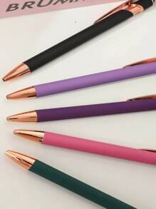 1/5/10/20 Stück individualisierter Text/Logo, personalisierter luxuriöser Soft-Touch rosé-goldener Premium-Gummistift, Aluminum-Schaft Rollerstift, perfektes Geschenk für Brautjungfern, Frauen, Studenten, Lehrer, Familie & Freunde