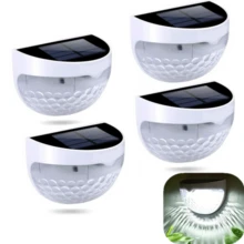 2/4/6 Packs Solar Fence Lights, Solar Deck Lights, Solar Wall Lights, Solar Wall Mount Outdoor Waterproof Fence Lamp, White LED Lamp, Lighting For Garden, Home, Patio, Yard, Garage, Camping, Step Stair Gift For Birthday, Halloween, Christmas Party Decoration (White - White Light) - White - White Light - View 10
