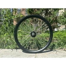 Local Delivery- 20 Inch Rear Bicycle Wheel Double Wall Aluminum 20" Bike Rim With Disc Brake Heavy Duty Spoke Wheel 10G 36 Spokes For MTB/Road/Cruiser Bikes(Rim Size 16.5")