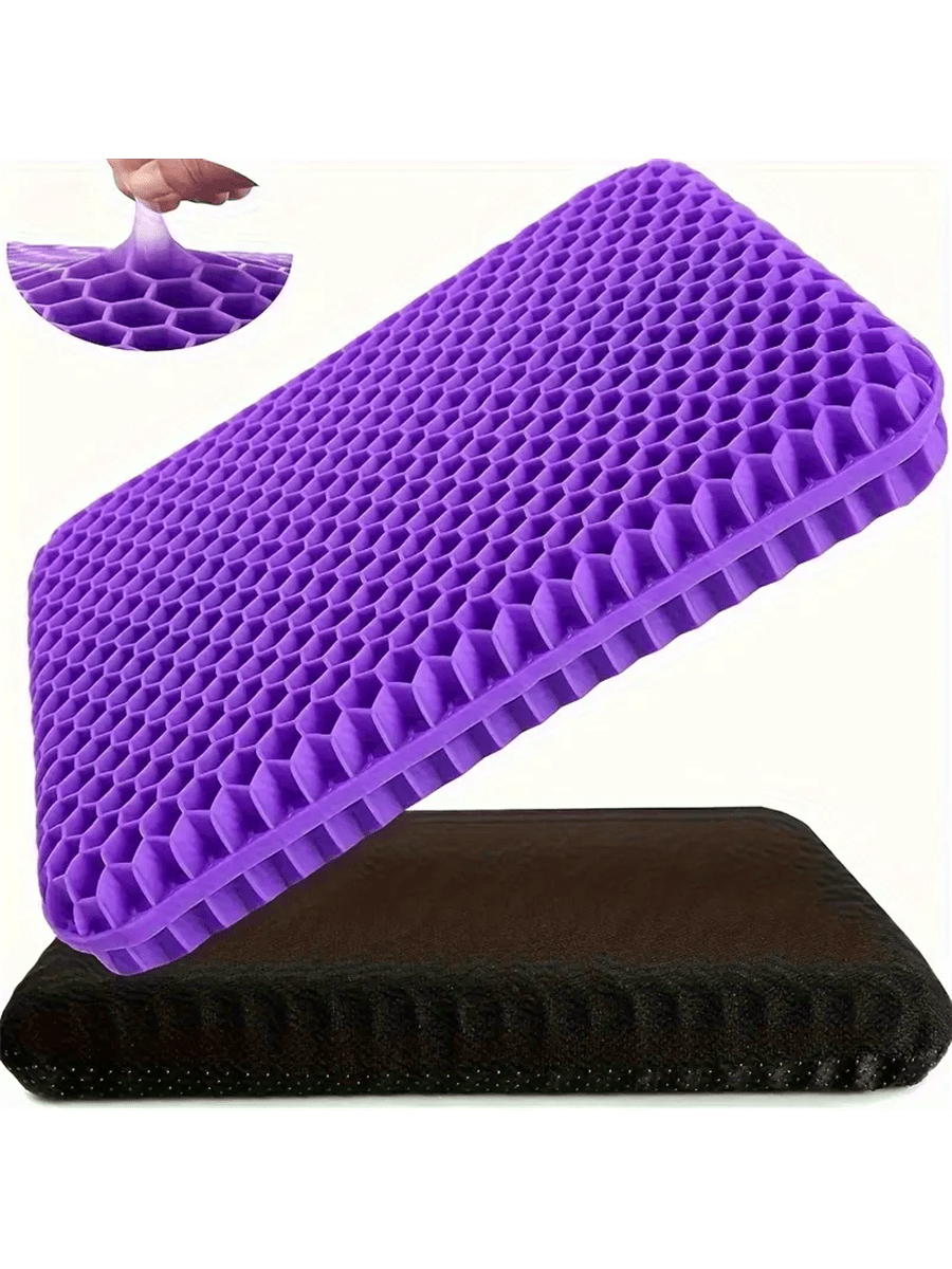 1 pieza Cojín de asiento de gel, Almohadilla fresca de verano para silla para sentarse por largos períodos, automóvil, oficina, hogar