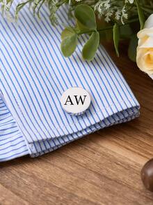 Personalized Tie Clip Gift Box, Personalized Cufflinks, Personalized Initial, Engraved Wedding Cufflinks, Customized Tie Clip Set, Groomsman Gift, Father's Day Gift, Husband Gift, Groomsman Proposal Gift - Multicolor - View 10