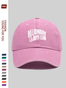 1pc Adjustable Casual Truck Cap With Amusing Artistic Print, Breathable & Comfortable, Featuring "BILLIONAIRE BOYS CLUB" White Logo, Classic Retro Black Papa Hat, Unisex Street Hip-Hop Hat, Fashionable Vacation Sun Hat, Ideal Gift For Outdoor, Vacation, Sports, Beach, Father's Day, Mother's Day, Independence Day, Birthday, Holiday For Family And Friends