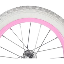 Local Delivery- 12 14 16 18 20 24 Inch Bike Front Wheels, Replacement Rubber Bike Tire And Inner Tube Wear-Resistant Cruiser Bicycle Wheels, Black & White & Beige