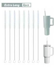 10 paquetes de cepillos limpiadores de pajitas para 40 pajitas de 30 onzas, limpiador de pajitas, cepillo de limpieza, cepillo limpiador de pajitas extra largo de 11,81 pulgadas para pajitas de acero inoxidable, silicona, vidrio y plástico, de vuelta a la escuela - Multicolor - Ver 12