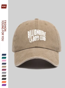 1pc Adjustable Casual Truck Cap With Amusing Artistic Print, Breathable & Comfortable, Featuring "BILLIONAIRE BOYS CLUB" White Logo, Classic Retro Black Papa Hat, Unisex Street Hip-Hop Hat, Fashionable Vacation Sun Hat, Ideal Gift For Outdoor, Vacation, Sports, Beach, Father's Day, Mother's Day, Independence Day, Birthday, Holiday For Family And Friends