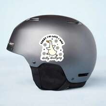 1PC Funny Goose Sticker, Aesthetic Vinyl Decal, Cute Slouchy Dilly Dallying Laptop & Water Bottle Sticker, Cottagecore Procrastination Sticker, Slow Life Funny Meme Sticker For Notebook, Phone Case, Journal, Travel Luggage, Student Gift