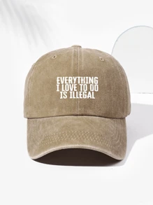 1 Stück Unisex EVERYTHING Buchstaben Muster Retro Baseballkappe, atmungsaktiv, geeignet für Outdoor Sport, Wandern, Alltagskleidung, verstellbar, modisch, vielseitig, Geschenk für Feiertag