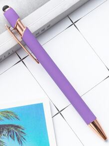 1/5/10/20 Stück individualisierter Text/Logo, personalisierter luxuriöser Soft-Touch rosé-goldener Premium-Gummistift, Aluminum-Schaft Rollerstift, perfektes Geschenk für Brautjungfern, Frauen, Studenten, Lehrer, Familie & Freunde