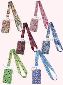 1条春季花卉印花长挂绳，配有樱桃图案证件挂绳，适用于手机挂绳、游戏机挂绳、相机挂绳、文件挂绳、门禁卡、交通卡、工作许可证、场地证明、音乐会、鸡尾酒会等场合。是送给男朋友、女朋友、家人、医生、护士、派对礼物、手机装饰、圣诞礼物等的理想之选。汽车配件、包包挂饰、校园风可爱哥特风Y2K包包挂饰、汽车配件、教师、姐妹礼物创意 - 彩色 - 查看 9