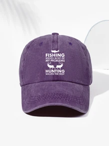 1 Stück Unisex Retro Hirsch & Buchstaben Bedruckter Baseballcap, atmungsaktiv, minimalistisches, personalisiertes Design geeignet für Outdoor-Sport, Wandern, Alltag, verstellbare Größe, modisches vielseitiges Geschenk für Feiertage