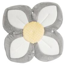 INS Nordic Home 1 pièce Tapis de bain en forme de fleur à 4 pétales avec feuille à bouton-pression, convient aux nouveau-nés de 0 à 6 mois et plus, tapis de bain pour bébé lavable en machine