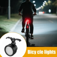 1 pieza Luz trasera de bicicleta recargable, LED impermeable y brillante, equipo esencial para ciclismo, luz de advertencia de alta luminosidad para bicicleta de carretera, lámpara para bicicleta de montaña para uso en exteriores, luz de ciclismo ajustable para ir y venir y aventuras para que brilles en la oscuridad, ciclismo talla grande seguro