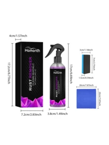 1 套重型除锈剂 - 金属配件防锈清洁翻新剂、除锈剂，适用于：齿轮锈蚀、汽车零件、生锈螺丝、工具锈蚀、生锈门把手、生锈链条、生锈铁门、汽车门把手、排气管、车轮、汽车前灯、生锈水龙头