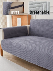 1 件宠物友好型沙发套 - 可水洗，弹性贴合，适用于 1/2/3 座沙发，客厅、卧室或办公室装饰的家具保护套，经典灰色图案设计，客厅沙发套