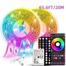 NBBUFF 3.28ft-100ft Led Strip Lights For Room Decor, Change Color In Sync With Music,With 44key Remote And App Control,With Timing Setting,USB Powered For Bedroom,Living Room,Ceiling,Game Rooms,Kitchen,Party Decor,Holiday Gifts