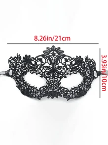 2 Peças Máscara de Casal de Renda Preta e Plástico para Festa de Máscaras, Adequada para Homens e Mulheres Participarem de Baile de Máscaras, Festa de Halloween