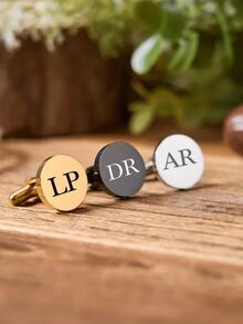 Personalized Tie Clip Gift Box, Personalized Cufflinks, Personalized Initial, Engraved Wedding Cufflinks, Customized Tie Clip Set, Groomsman Gift, Father's Day Gift, Husband Gift, Groomsman Proposal Gift - Multicolor - View 8