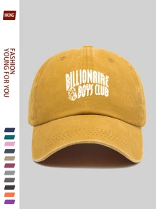 1pc Adjustable Casual Truck Cap With Amusing Artistic Print, Breathable & Comfortable, Featuring "BILLIONAIRE BOYS CLUB" White Logo, Classic Retro Black Papa Hat, Unisex Street Hip-Hop Hat, Fashionable Vacation Sun Hat, Ideal Gift For Outdoor, Vacation, Sports, Beach, Father's Day, Mother's Day, Independence Day, Birthday, Holiday For Family And Friends