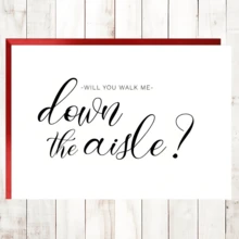 1 pieza Tarjeta de boda "¿Me acompañarás al altar?", invitaciones de boda personalizadas para ocasiones especiales - Multicolor - Ver 4