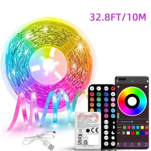 NBBUFF 3.28ft-100ft Led Strip Lights For Room Decor, Change Color In Sync With Music,With 44key Remote And App Control,With Timing Setting,USB Powered For Bedroom,Living Room,Ceiling,Game Rooms,Kitchen,Party Decor,Holiday Gifts