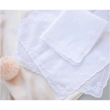 Local Delivery- Ladies Embroidery Cotton White Handkerchiefs Lace Wedding Hankies - Zw-6pcs - View 5