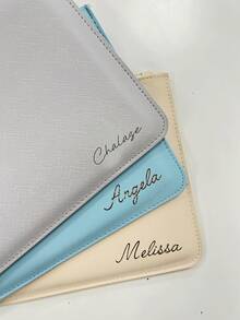 Personalized Clutch Bag With Name | Bridesmaid Gift | Bridal Gift | Bachelorette Party Gift | Personalized Gift For Her | Single Lady For Women Wallet Mini Wallet Purse Wallet School Supplies Wallet - Multicolor - View 6