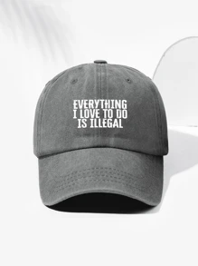 1 Stück Unisex EVERYTHING Buchstaben Muster Retro Baseballkappe, atmungsaktiv, geeignet für Outdoor Sport, Wandern, Alltagskleidung, verstellbar, modisch, vielseitig, Geschenk für Feiertag