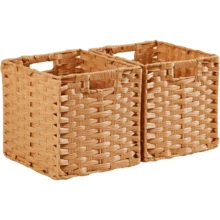 Aufbewahrungskorb, 2831 cm Körbe Aufbewahrung, Korb geflochten aus Polypropylene, 28x28x28 cm, Popcorn, 4er-Pack - 28x28 cm - Übersicht 1