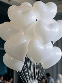 10/30/50 个 10 英寸白色心形乳胶气球，适用于生日派对、情人节、求婚、订婚、婚礼装饰、房间装饰、户外摄影道具