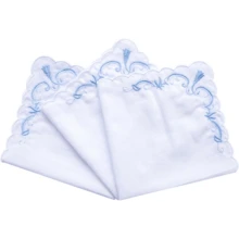 Local Delivery- Ladies Embroidery Cotton White Handkerchiefs Lace Wedding Hankies - F02-6pcs - View 2