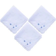 Local Delivery- Ladies Embroidery Cotton White Handkerchiefs Lace Wedding Hankies - Zw-3pcs - View 5