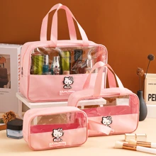 Sanrio 1 pièce Sac Sanrio portable et imperméable. Sac cosmétique, sac de toilette, sac de maquillage, sac de rangement pour les femmes, fournitures scolaires, pour le campus universitaire, les croisières, les plages, les vacances d'été