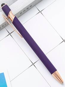 1/5/10/20 Stück individualisierter Text/Logo, personalisierter luxuriöser Soft-Touch rosé-goldener Premium-Gummistift, Aluminum-Schaft Rollerstift, perfektes Geschenk für Brautjungfern, Frauen, Studenten, Lehrer, Familie & Freunde