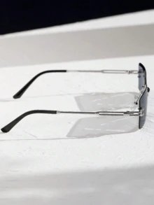 1 Pc Men's Rectangular Frameless Fashion Glasses, Fashionable Accessory Suitable For Camping, Beach, Party For Summer Beach Vacation,Outdoor,Travel - Chống tia UV nhiều màu - Xem 10