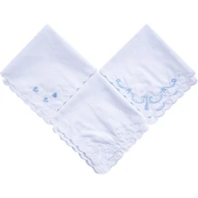 Local Delivery- Ladies Embroidery Cotton White Handkerchiefs Lace Wedding Hankies - A-3件 - 查看 2
