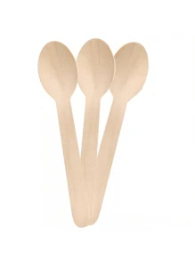 25/50/100/200/300 Stücke 16 cm Holzlöffel und -gabeln, Klasse A, Einweg, geeignet für Salate, Nudeln, Abschlussfeiern, Geburtstage, Camping, Restaurants, Outdoor, Zusammenkünfte, Familienereignisse