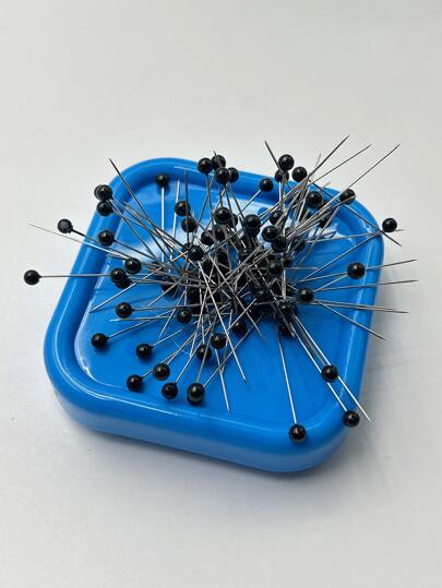 1 pieza Soporte magnético para agujas - Azul, Verde, Morado, Rosa, agujas de coser, agujas para cuentas y otros artículos metálicos pequeños se pueden adjuntar, Soporte magnético para agujas para herramientas de costura