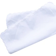 Local Delivery- Ladies Embroidery Cotton White Handkerchiefs Lace Wedding Hankies - Zwwa-6pcs - 查看 3