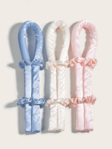 免加热卷发棒、免加热卷发工具套装、免加热卷发棒（含头带）、发夹、柔软自然的卷发和波浪卷发、免加热睡眠卷发、免加热卷发方法、女士睡眠卷发产品和DIY柔软自然波浪卷发器（适用于夜间睡眠造型）、返校、旅行度假必备品、女士发饰 - 彩色 - 查看 2