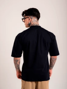 DMUNIZ Oversized Streetwear Basic Turtleneck 3-Shirt Kit - 2 黑色 | 1 白色 - 查看 5