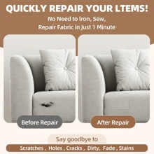Self-Adhesive Fabric Repair Patch Kit – Durable Waterproof Repair Tape For Sofa, Couch, Furniture, Car Seats, Clothing, Tents, Upholstery, Bags, Curtains, And More – Ideal For Linen, Canvas, Microfiber, Nylon, Leather, And Vinyl