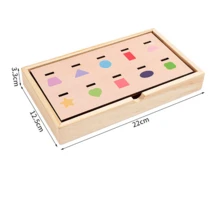 Wooden Multifunctional Matching Box, Shadow, Color, Shape And Quantity Matching Game Toy Set, Suitable For 3-4.5 Years Old Boys And Girls, Early Education And Intellectual Toy