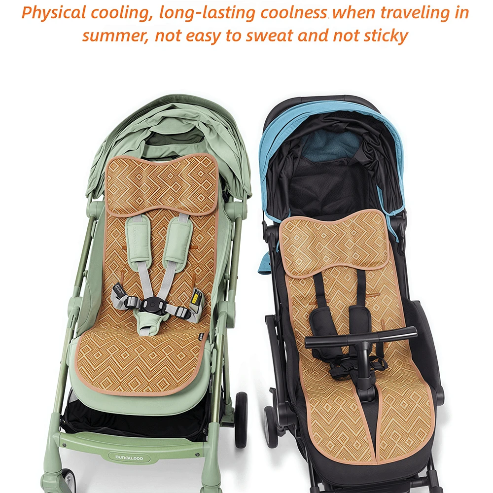 New Breathable Cooling Mat For Baby Strollers Universal Rattan Mat For Summer Baby Strollers Cushion For Strollers Breathable Cooling For Strollers - Multicolor - View 1