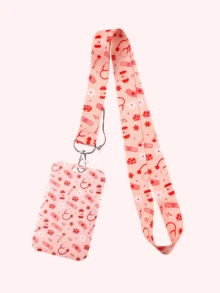 1 件可爱卡通医疗风格图案/牙齿/药丸/护士设计挂绳卡夹 - 白色证件夹，适合医务人员/学生、钥匙扣和颈带，四季日常使用礼物。非常适合男朋友、女朋友、家庭成员、医生、护士、派对礼物、手机装饰、圣诞礼物等。学校汽车配件哥特式 Y2k 包挂绳带证件夹汽车配件包饰