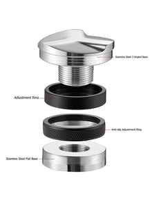 53/58毫米咖啡粉分配器，意式浓缩咖啡粉分配工具，不锈钢重型咖啡粉压粉器，咖啡粉压粉工具，适用于意式咖啡机配件，意式浓缩咖啡粉分层器，咖啡师配件