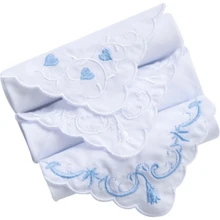 Local Delivery- Ladies Embroidery Cotton White Handkerchiefs Lace Wedding Hankies - A-3件 - 查看 5