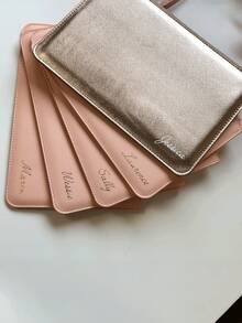 Personalized Clutch Bag With Name | Bridesmaid Gift | Bridal Gift | Bachelorette Party Gift | Personalized Gift For Her | Single Lady For Women Wallet Mini Wallet Purse Wallet School Supplies Wallet - Multicolor - View 4