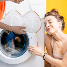 3 件装文胸清洗袋，适用于洗衣机，带拉链，内衣文胸袋套装，女士精致衣物（D 至 H 罩杯），3D 罩杯形网状洗衣袋配有 3D 软骨支撑，适用于洗衣机文胸洗衣袋