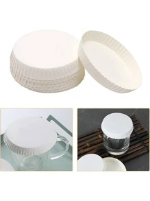 50pcs/100pcs/200pcs Disposable Paper Cup Lids, Drinking Water Lids, White Coffee Cup Lids, Hot Cup Lids For Home Kitchen Coffee Festival Party Wedding Hotel Bar