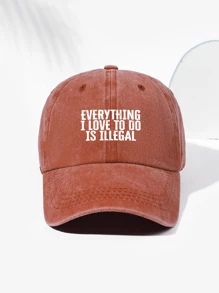 1 Stück Unisex EVERYTHING Buchstaben Muster Retro Baseballkappe, atmungsaktiv, geeignet für Outdoor Sport, Wandern, Alltagskleidung, verstellbar, modisch, vielseitig, Geschenk für Feiertag